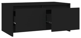 vidaXL Τραπεζάκι Σαλονιού Μαύρο 90x50x41,5 εκ. Επεξεργασμένο Ξύλο