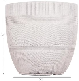 Σετ 4τεμ. Γλάστρες Στρόγγυλες GARDENER C4719 Fiberclay - Χρώμα Cement Φ44x43Υ εκ. 44x44x43 εκ.