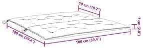 Μαξιλάρι Πάγκου Κήπου Γκρι 100x(50+50)x7 εκ. Ύφασμα Oxford 314993