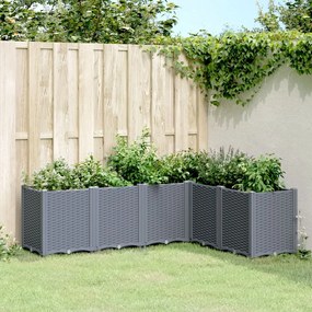 vidaXL Ζαρντινιέρα Κήπου Μπλε Γκρι 160x120x53 εκ. Πολυπροπυλένιο