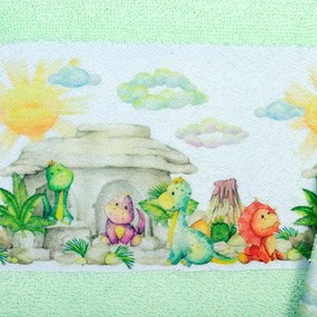 Παιδικές Πετσέτες (Σετ 2τμχ) Dimcol Dinosaurs 313 Mint