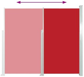 vidaXL Σκίαστρο Πλαϊνό Συρόμενο Κόκκινο 160 x 500 εκ.