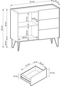 Μπουφές Armony - 97.00Χ37.00Χ83.00cm