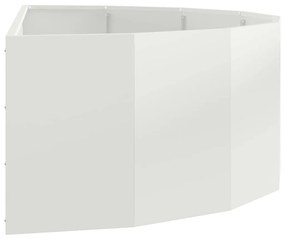 vidaXL Γλάστρα Λευκό 120 x 60 x 35 cm Ατσάλι