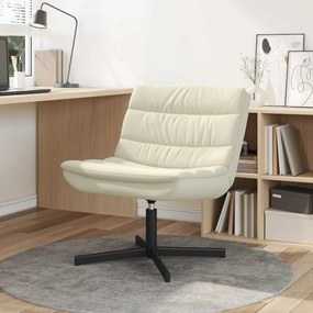vidaXL Περιστρεφόμενη καρέκλα Κρεμ 63 x 75 x 76 εκ Τεχνητό δέρμα