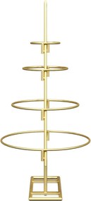 vidaXL Μεταλλικό χριστουγεννιάτικο δέντρο με βάση Χρυσό 60 cm