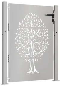 vidaXL Πόρτα Κήπου με Σχέδιο Δέντρου από Ατσάλι Corten 100x150 εκ.