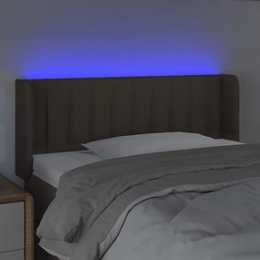 vidaXL Κεφαλάρι Κρεβατιού LED Taupe 93x16x78/88 εκ. Υφασμάτινο
