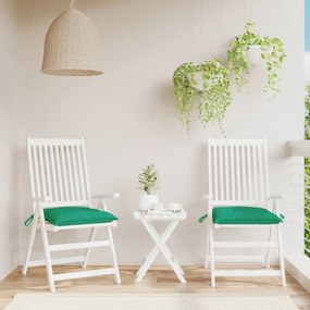 Μαξιλάρια Καρέκλας Κήπου 2 τεμ. Πράσινα 40x40x7 εκ. Υφασμάτινα - Πράσινο