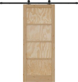 vidaXL Συρόμενη Πόρτα ORKDAL 86 x 211 cm Επεξεργασμένο Ξύλο Φυσικό