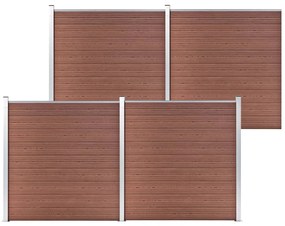vidaXL Πάνελ Περίφραξης Καφέ 699 x 186 εκ. από WPC