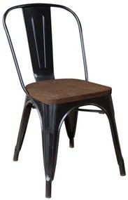 Καρέκλα Relix Wood-Μαύρο / Φυσικό  (10 τεμάχια)