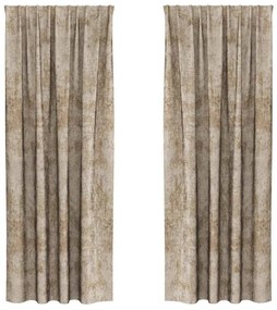 vidaXL Κουρτίνα με κουρτίνες 2 pcs Μπρονζέ 225 x 140 εκ. Βελούδο