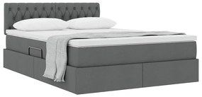 vidaXL Κρεβάτι με αποθηκευτικό χώρο και στρώμα με στρώμα 140 x 190 cm
