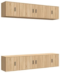 vidaXL Σετ Επίπλων Τηλεόρασης 6 Τεμαχίων Sonoma Δρυς Επεξ. Ξύλο
