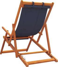 vidaXL Καρέκλες Παραλίας Πτυσσόμενες 2 τεμ. Μπλε Υφασμάτινες