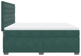 ΚΡΕΒΑΤΙ BOXSPRING ΜΕ ΣΤΡΩΜΑ ΣΚΟΥΡΟ ΠΡΑΣΙΝΟ 200X200ΕΚ. ΒΕΛΟΥΔΙΝΟ 3291017