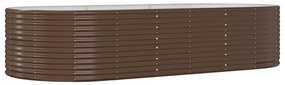 vidaXL Ζαρντινιέρα Καφέ 291x140x68 εκ. Ατσάλι με Ηλεκτρ. Βαφή Πούδρας