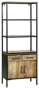 vidaXL Highboard Καφέ 70 x 35 x 180 εκ. Μασίφ ξύλο μάνγκο