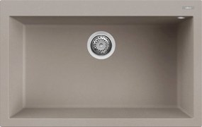 Elleci Quadra 130 - Νεροχύτης Κουζίνας Γρανίτη 79x50 - Tortora