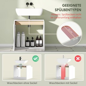 Ντουλάπι νιπτήρα, ντουλάπι μπάνιου με πόρτες Soft-Close, λευκό, 60 x 35 x 57,9 cm