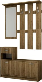 Έπιπλο εισόδου Raynold Megapap χρώμα καρυδί 100x30x180εκ.