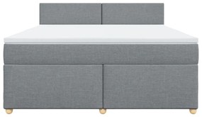 ΚΡΕΒΑΤΙ BOXSPRING ΜΕ ΣΤΡΩΜΑ ΑΝΟΙΧΤΟ ΓΚΡΙ 180X200 ΕΚ. ΥΦΑΣΜΑΤΙΝΟ 3289052