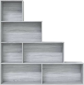 vidaXL Βιβλιοθήκη Γκρι Sonoma 155 x 24 x 160 εκ.