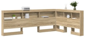 vidaXL Κεφαλάρι Αποθήκης με ράφι Sonoma Δρυς 120 cm Επεξεργασμένο ξύλο