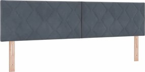 vidaXL Κεφαλάρι Σκούρο Γκρι 180 cm Βελούδο