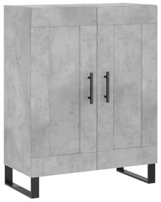 vidaXL Ντουλάπι Γκρι Σκυροδέματος 69,5x34x180 εκ. Επεξεργασμένο Ξύλο