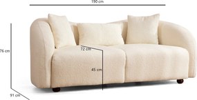2-Seat Sofa Venedik - Cream Cream