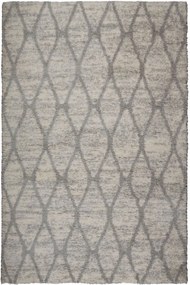 Χαλί Fluffy 370B White-Grey Βιοκαρπέτ 160X230cm
