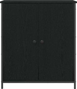 vidaXL Πλαϊνό γραφείο Μαύρη Οξυά 70 x 30 x 80 εκ. Επεξεργασμένο Ξύλο