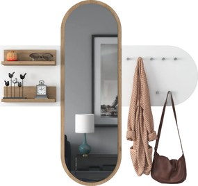 Έπιπλο Εισόδου Λευκό / Καρυδιά P3 125x12x120