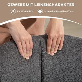 HOMCOM Πολυθρόνα, Ταπετσαρισμένη πολυθρόνα με άνετο κέλυφος καθίσματος, περιστρεφόμενη, ζεστή επένδυση, έως 120 kg, σκούρο γκρι