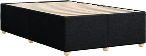 vidaXL Πλαίσιο Κρεβατιού χωρίς στρώμα Μαύρο 120x190 εκ. Υφασμάτινο