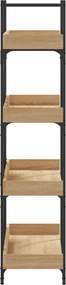 vidaXL Βιβλιοθήκη 4 Επιπέδων Sonoma Δρυς 100x33x145,5εκ. Επεξεργ. Ξύλο