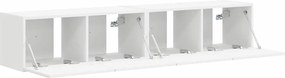 vidaXL Ντουλάπι Τηλεόρασης Τοίχου 2 pcs Λευκό 78,5 x 31 x 29,5 εκ