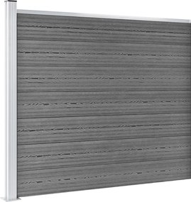 vidaXL Σετ Πάνελ Περίφραξης Γκρι 872 x 146 εκ. από WPC