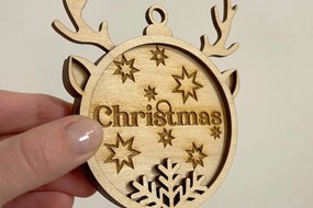 Intra απο ξύλο plywood 3mm-4mm πάχος Χριστουγεννιάτικη διακόσμηση στολιδιών Δίασταση 4x4 cm INTRAFABR-84374553