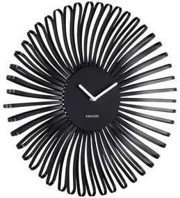 Ρολόι Τοίχου Polo KA6075BK Φ48cm Black Karlsson Μέταλλο