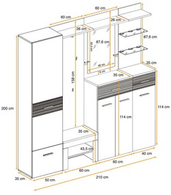 Swap XIX Σύνθεση Καφέ δρυς 280x180x40