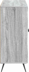 vidaXL Πλαϊνό γραφείο Γκρι Sonoma 89 x 34,5 x 80 εκ Επεξεργασμένο Ξύλο