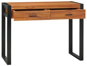 vidaXL Γραφείο με 2 Συρτάρια 100 x 40 x 75 εκ. Ανακυκλωμένο Ξύλο Teak