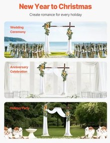 VEVOR Artificial Wedding Arch Flowers Kit Yellow With 2 Pcs Flowers 1 Pcs Drapes