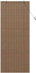vidaXL Ρόλερ με κουρτίνες Καφέ 90 x 220 cm Μπαμπού