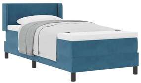 vidaXL Κρεβάτι με Ελατήρια και Στρώμα Μαύρο 100x200 εκ. Βελούδο