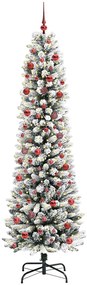 vidaXL Τεχνητό Χριστουγεννιάτικο Δέντρο με 300 LED Λευκό 210 cm