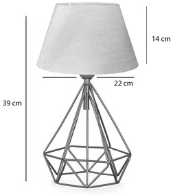 Επιτραπέζιο φωτιστικό PWL-1080 Ε27 μπεζ-χρυσό Φ22x39εκ 22x22x39 εκ.